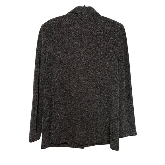 Coldwater Creek Women's Tweed Black & White Three Button Blazer Jacket Size 16 - Picture 2 of 9